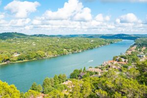 View of Lake Austin From Mount Bonnell, one of the most popular things to do in Austin TX