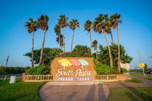 South Padre Island welcome sign near sunset, one of the most instagrammable places on south padre island