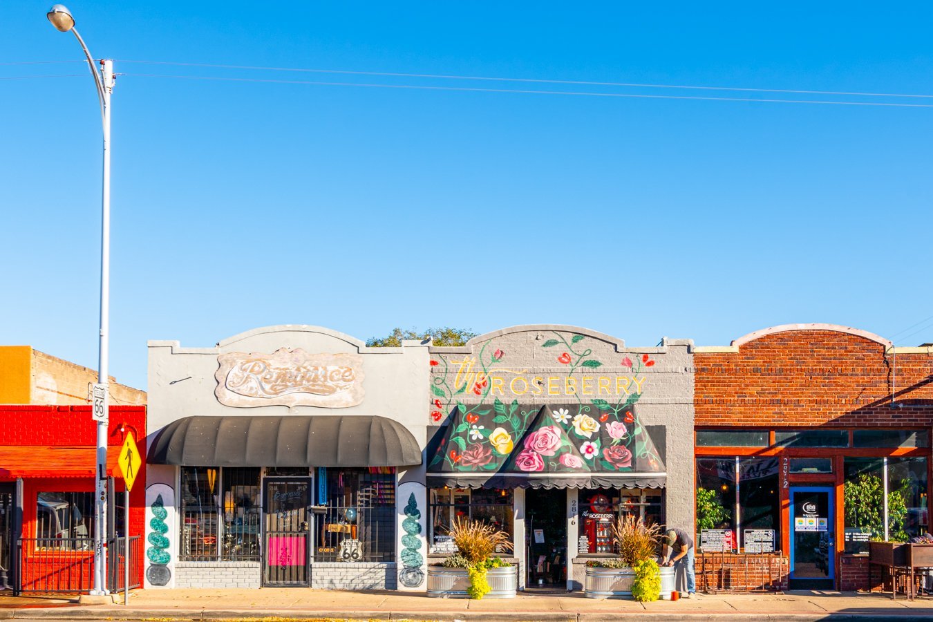 Historic Route 66 in Amarillo TX along 6th street, one of the most fun things to do in amarillo tx