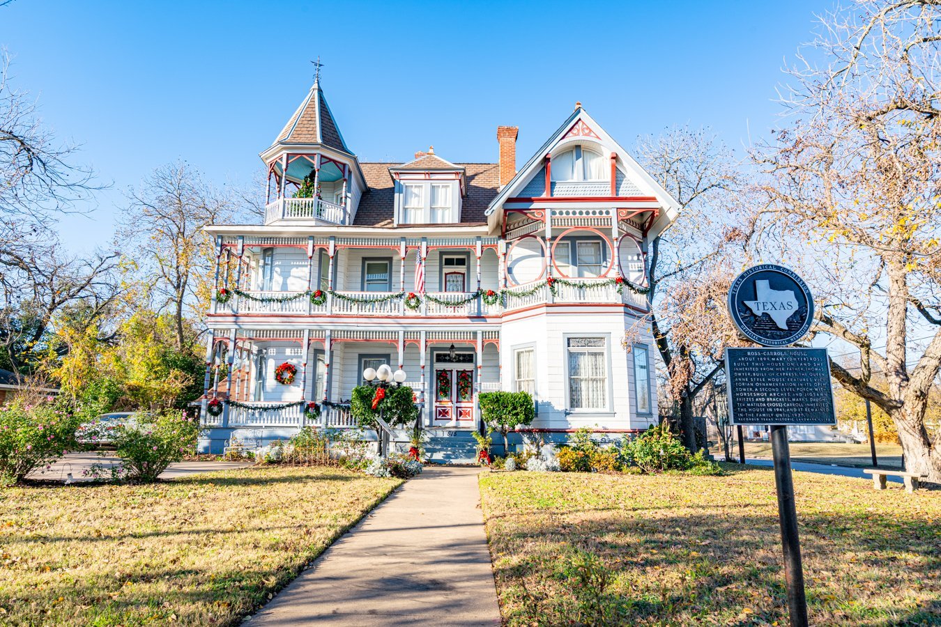 historic victorian home in brenham texas, college station day trips to take