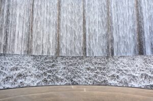 houston waterfall as seen dead on, one of the best waterfalls in houston tx