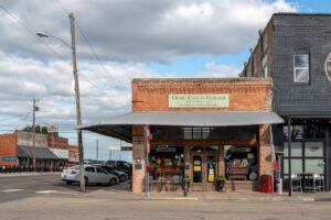 front facade of czech texas store in west texas, one of the czech towns in texas